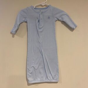 GAP Light Blue Striped Baby Gown